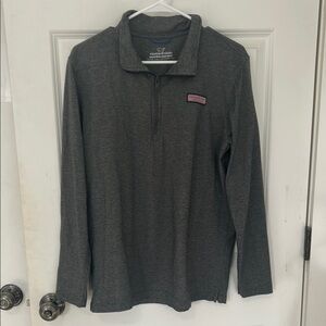 Vineyard Vines Edgartown Shep shirt pullover size medium Gray Quarter-Zip